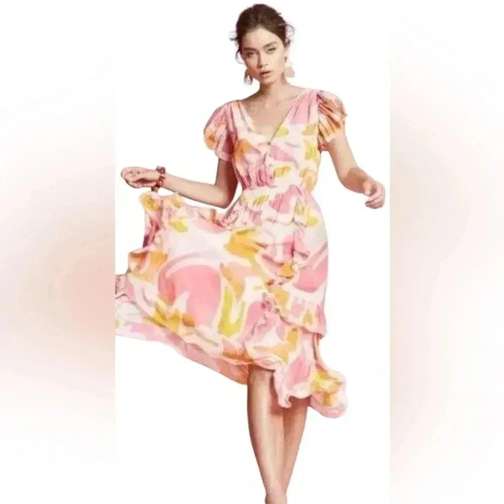 Caballero Kendal Dress in Silky Islands Print NWT Sz. M. H18